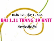 Bài 1.11 SGK Toán 12 tập 1 Kết nối tri thức